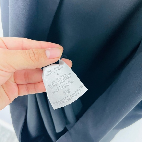 Theory Fefe Stretch Wool Peplum Dress Size 6 - Picture 5 of 8